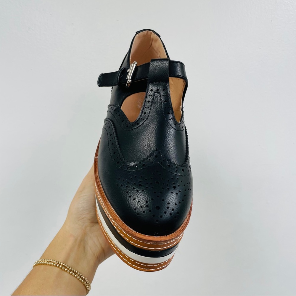 Black striped platform sneaker - Picture 5 of 6